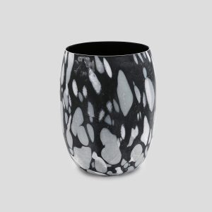 Mineral Vase Mottled Black XTall